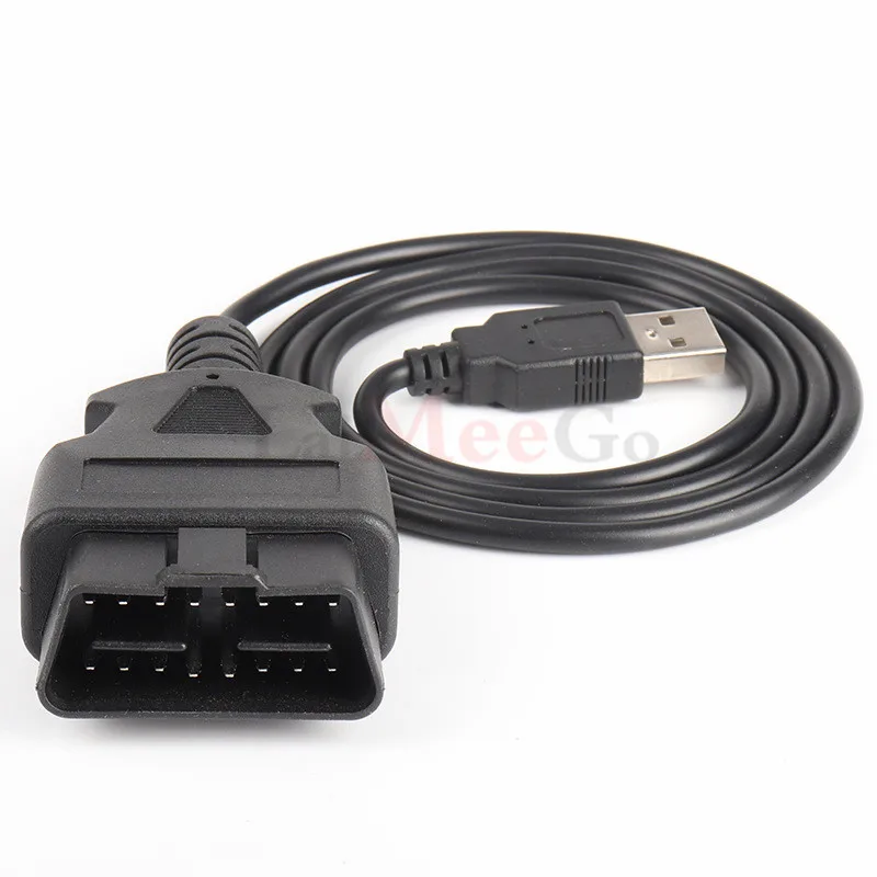 Автомобильный OBD2 Мужской USB кабель, компьютерный компьютер obd кабель адаптера
