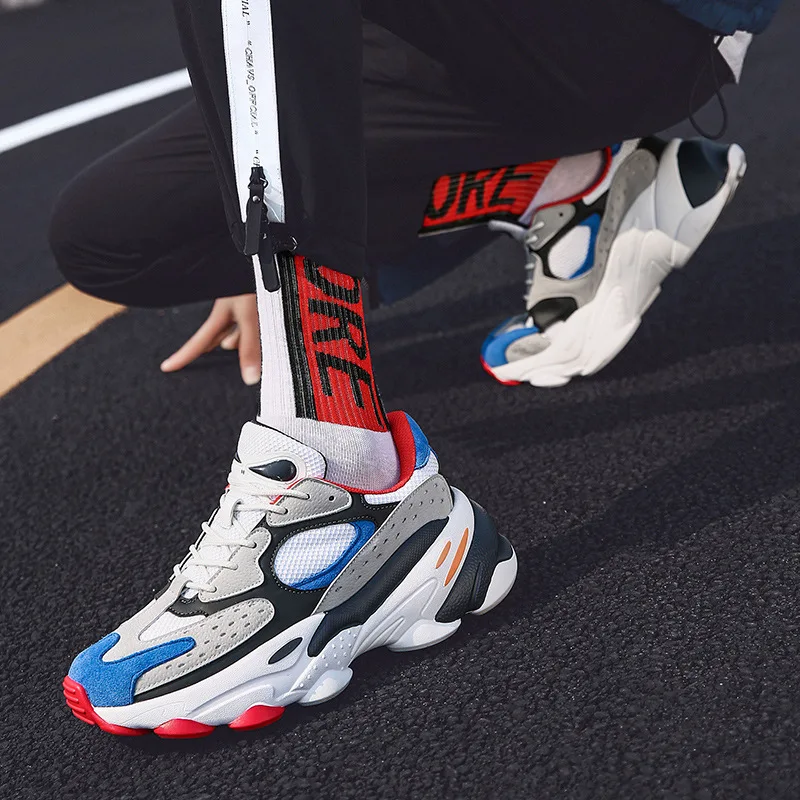 

Korean-style Trend MEN'S SHOES Breathable Versatile Online Celebrity Elevator Shoes Students Mesh Sports White Shoes Star Dad Sh