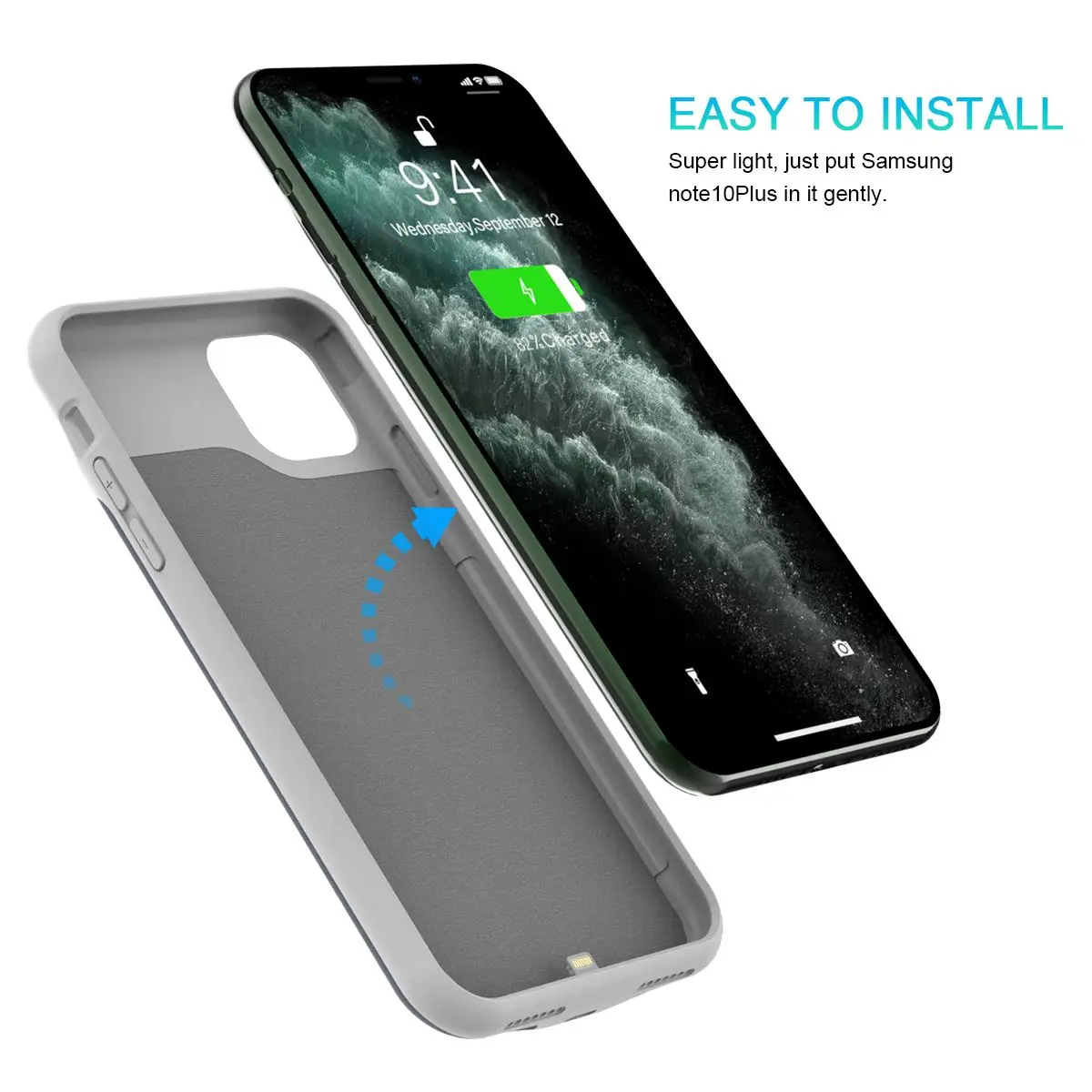 Для iPhone 11 Pro Max 6,5 дюймов зарядное устройство чехол 6200 мАч внешнее резервное зарядное устройство Внешний аккумулятор Защитный Чехол ударопрочный чехол