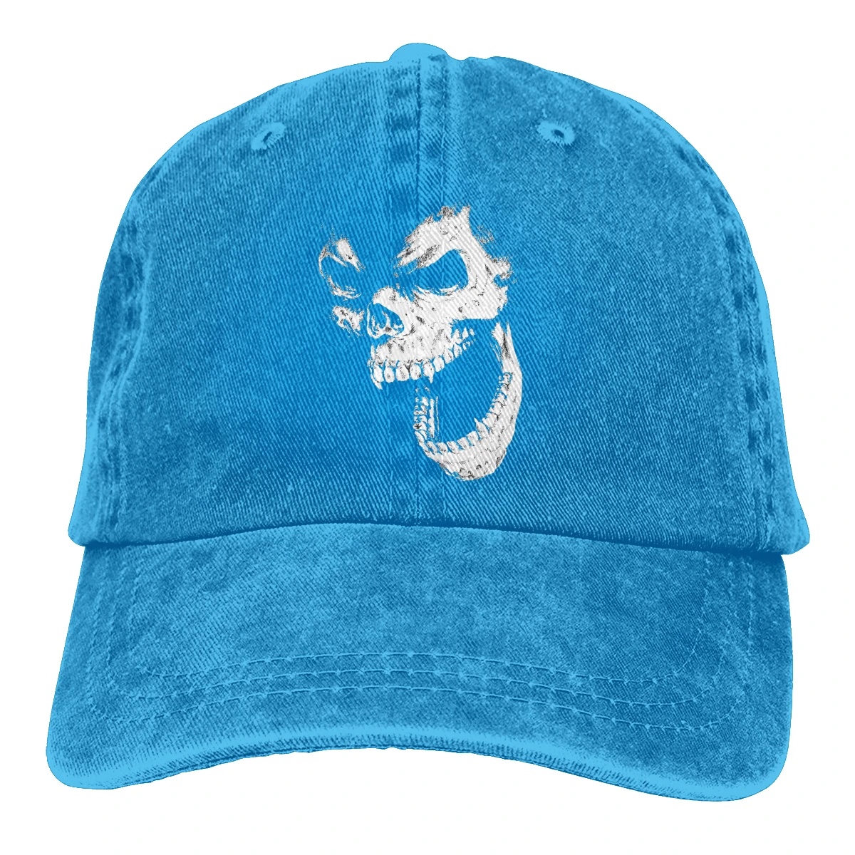 Vampire Skull Casquette Black Unisex Mens Womens Denim Strapback Baseball Cap Adjustable Golf Dad hat