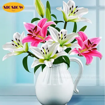 

5D DIY Diamond Painting Chinese Cross Stitch Lily Flower Full Square Drill Embroidery Diamond Rhinestone Flowers Decor Home Room