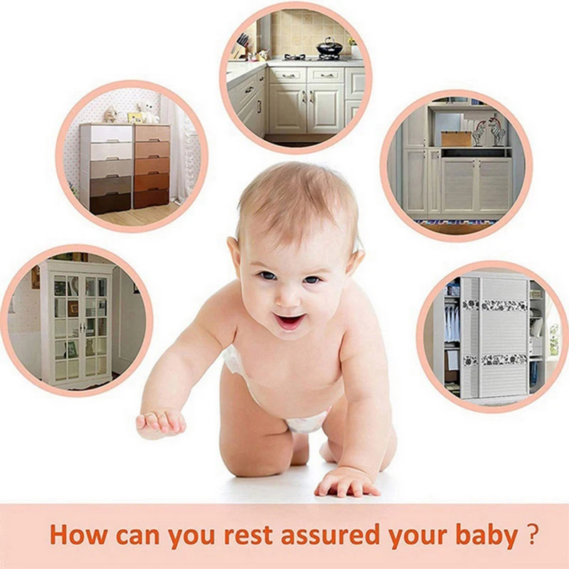 5pc Plastic Cabinet Lock Safety Baby Protection From Children Safe Locks For Refrigerators Baby Security Drawer Latches