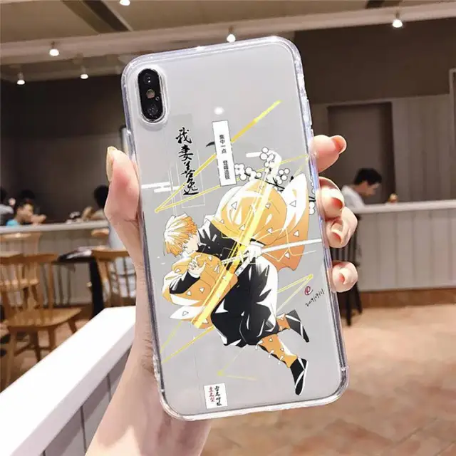 Kamado Nezuko Kimetsu No Yaiba Demon Slayer Phone Case Transparent For iphone se 6 6s 7 8 11 12 13 plus mini x xs xr pro max a11