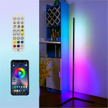 Lampe d'angle sur pied, luminaire décoratif d'intérieur, idéal pour une chambre à coucher, un salon ou une table de chevet