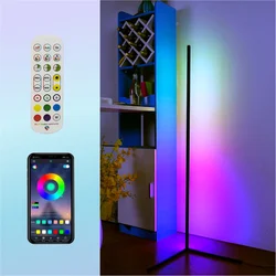 Luminária de chão para quarto e sala de estar, lâmpada de cabeceira decorativa para casa, iluminação de canto interno, atmosfera, lâmpada de fundo