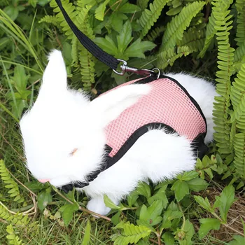 

S/L Soft Clothes Breathable Harness Leash Lead For Hamster Rabbit Guinea Pig Rat Ferret Cat Soft Rabbits Harness With Leash