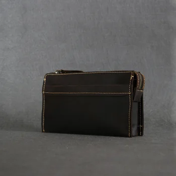 

Hand Grab Bag Style Package Ultra-Thin Long Men Vintage Clutch