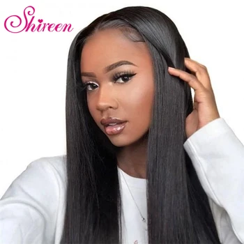 

Shireen 4x4 Lace Closure Human Hair Wigs With Natural Hairline 28 30 32 Inch Long Brazilian Straight Hair Wigs Pre-Plucked