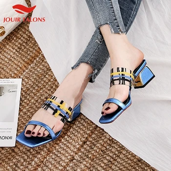 

Fashion On Sale Summer Mules Slipper Leather Woman Shoes Sandals Pumps