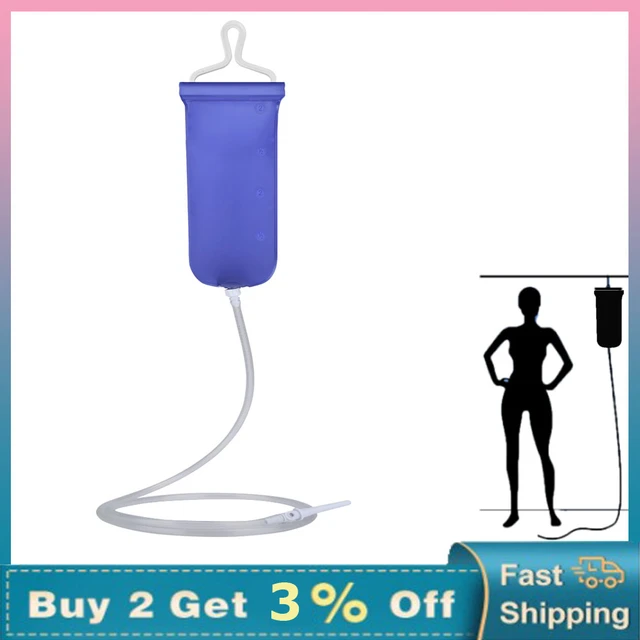 Enema Bag Kit, 2L PVC Material Enema Pouch Douche Set For Travel For Colon  Cleansing 