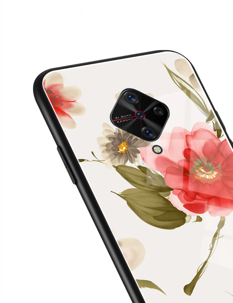 ДЛЯ vivo V17 чехол PC стеклянный чехол для телефона черный ТПУ бампер чехол для vivo V17 RU ЧЕХОЛ ДЛЯ vivo Y9S V 17 V1945A V1945 6,3"