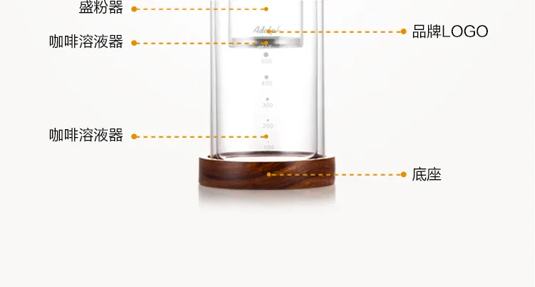 Free shipping Cold Brew Coffee Dripper Adjustable Ice Drip Dripper with Glass Carafe Coffee Maker