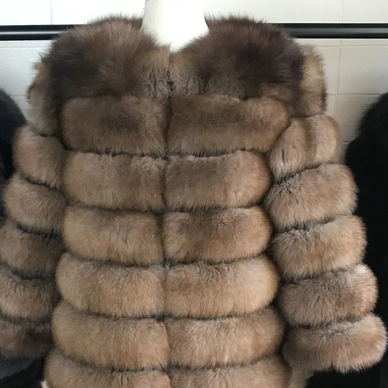 CAMEL Натуральный Лисий мех пальто женские Короткие Зимние красивые натуральный мех лисы натуральная кожа теплые модные - Цвет: CAMEL