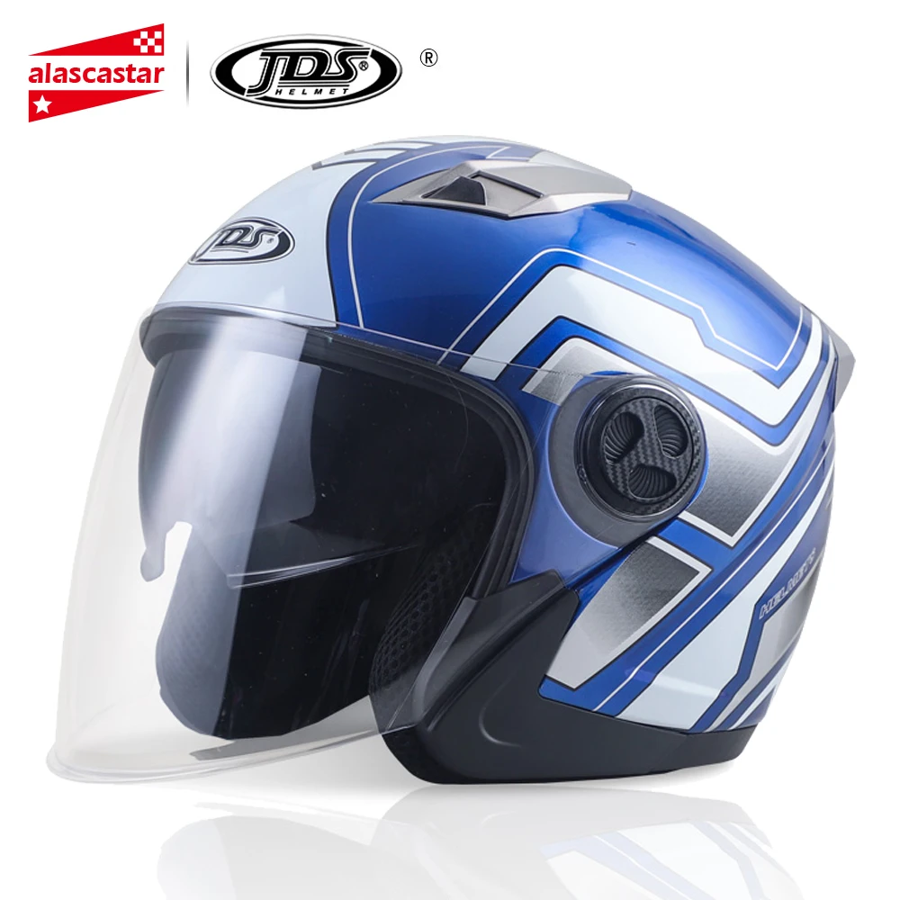NENKI Motorcycle Helmet Open Face Capacete Casco Moto Helmet Motorbike Vintage Helmets Double Lens Casque Moto Motocross