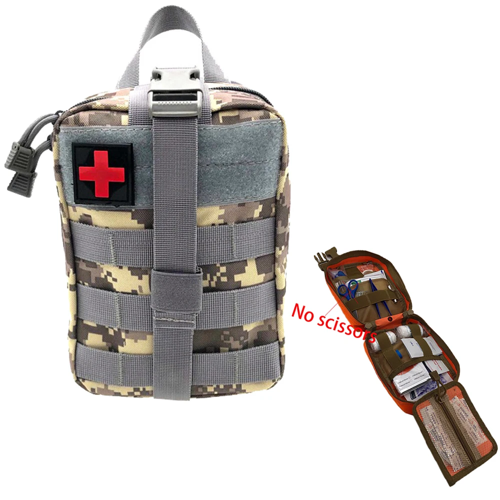 ACU camouflage Набор для выживания, тактическая Сумка Molle, сумка для экстренной первой помощи, набор для выживания SOS, посылка Для Путешествий, Походов, альпинизма, медицинские наборы - Цвет: ACU camouflage
