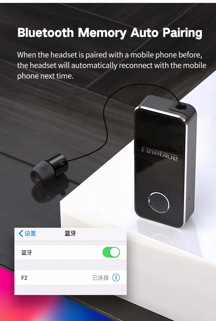Новинка FineBlue F2 Беспроводная Bluetooth V5.0 Музыкальная гарнитура вибрирующий сигнал износ клип наушники для iOS Android смартфон