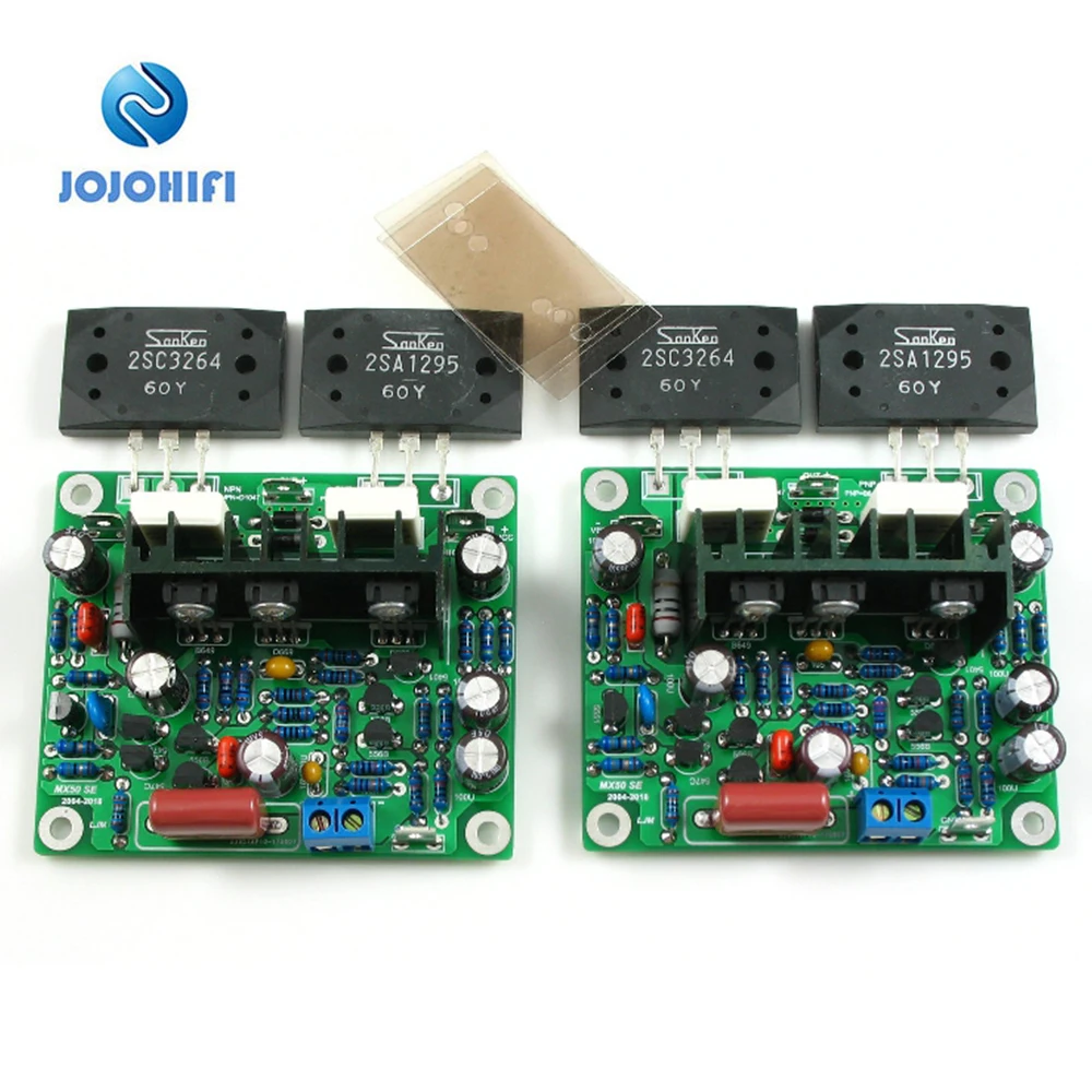 

One Pair 2pcs BoardsMX50 SE 100W+100W DIY KITS/Finished Board 2SA1295 2SC3264 Dual Channel Power AMP Amplifier Board
