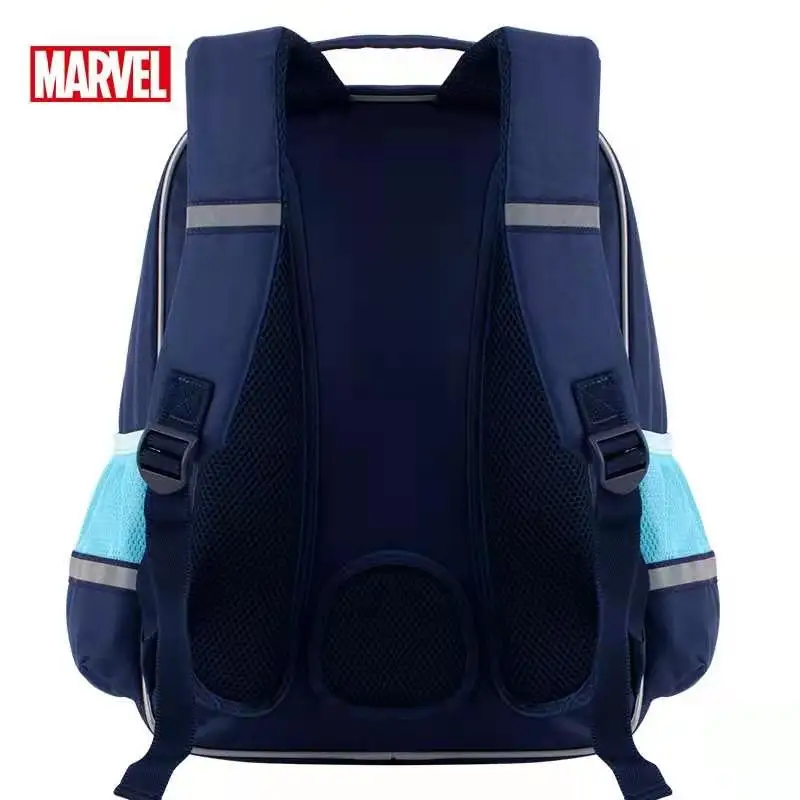 Disney New School Bags For Boys Primary Student Shoulder Backpack Captain America Spider Man Grade 1-5 Large Capacity Mochila