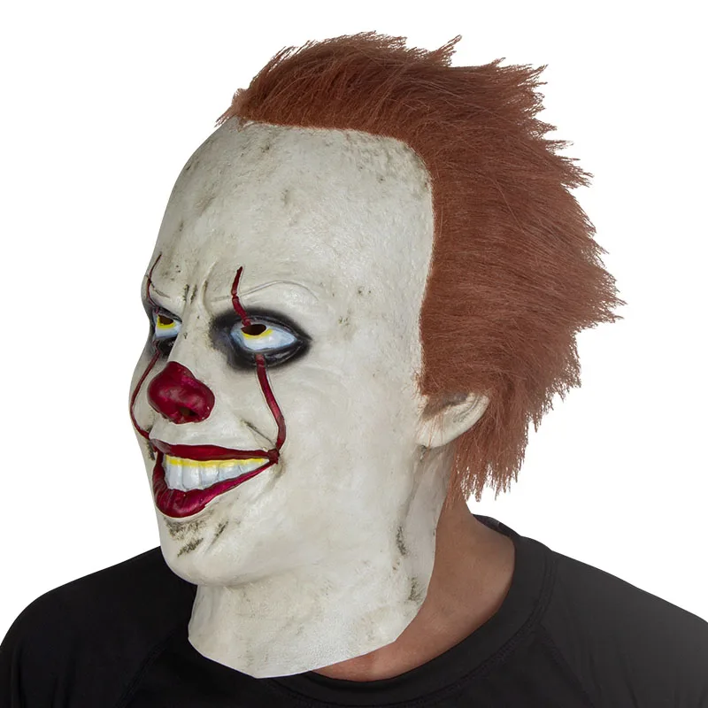 Фильм It Chapter 2 Pennywise Клоун Маска латекс страшные костюмы на Хэллоуин реквизит маска для вечеринки Косплей