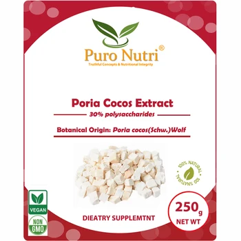 

Organic Poria Cocos Mushroom Extract tuckahoe 30% Polysaccharides Fu Ling GMP Standard Memory Anxiety Restlessness