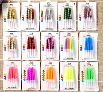 

10PCS Gold and Silver Candle Cake Party Birthday Festival Supplies Baking Gifts