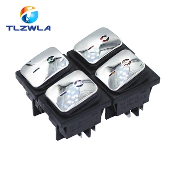 

1pcs KCD4 stainless steel face 4-pin lamp waterproof boat switch silver contact large current flip plate power boat switch