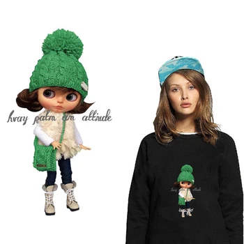 

DIY Cartoon Girl Thermal Stickers Printed Friends Cute Girls Heat Transfer Dancing Princess Transfer Fashion Girl Stickers Decor