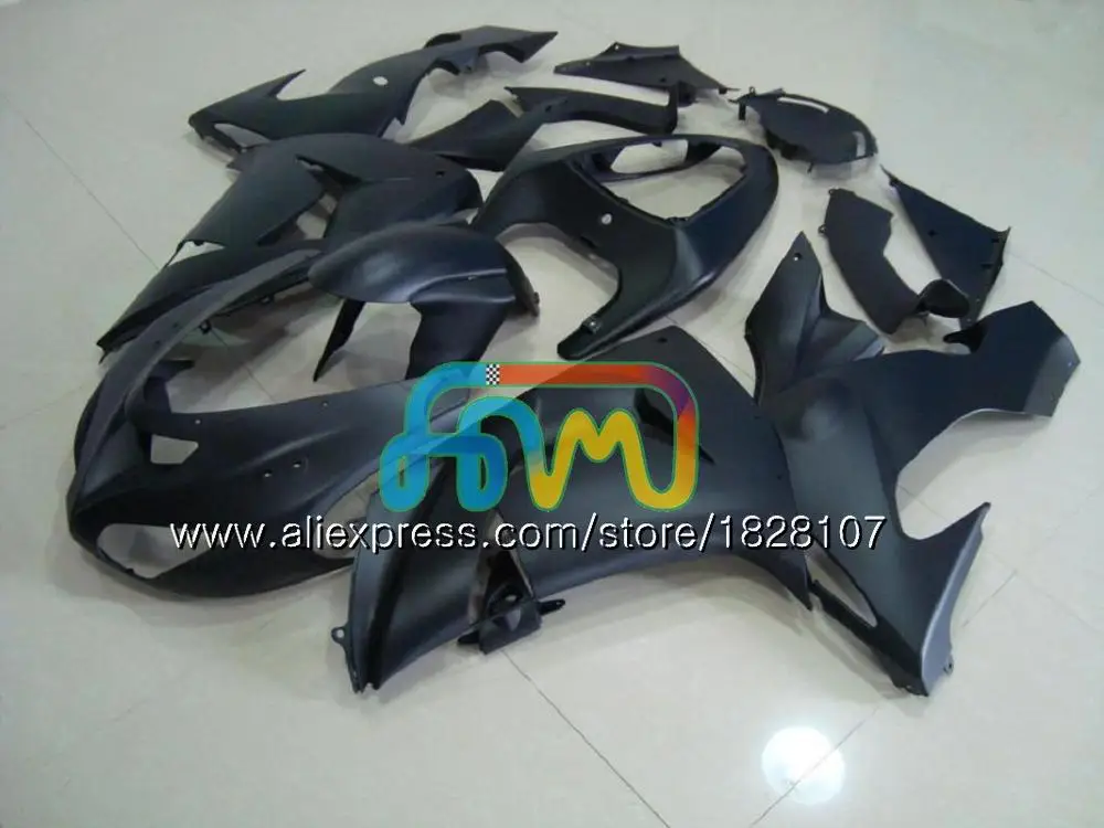 Корпус для KAWASAKI ZX 10 сотрудников отдела исследований ZX-1000 ZX-10R ZX1000 CC 06 07 16BS. 0 ZX 1000CC ZX 10R ZX10R 06 07 2006 2007 обтекатель комплект зеленого и черного цвета - Цвет: No. 13 Flat black