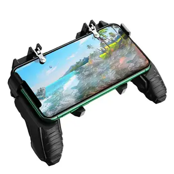 

Mobile Game Controller Cellphone Gamepad 4 Finger Operation Joystick Remote Grip Shooting Aim Keys Survival Game Trigger
