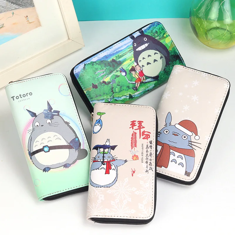 Women Wallets Cards-Holder Money-Bags Coin-Purse Totoro Neighbor Cartoon Clutch Hasp