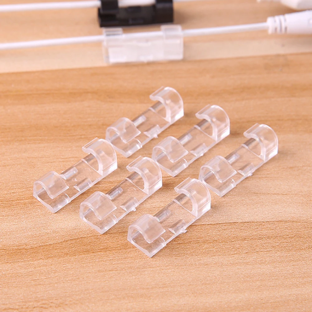20PCS Tidy Organiser Wire Cord Lead USB Charger Holder Organizer Cable Drop Clip Desk 3 Color | Обустройство дома