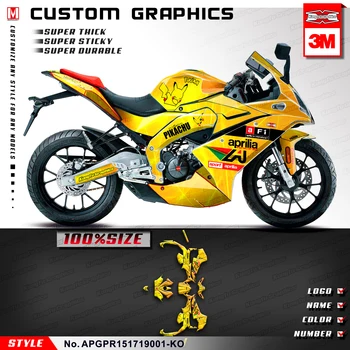

KUNGFU GRAPHICS Custom Decal Racing Sticker Kit Full Wrap for Aprilia GPR 150 GRP150 2017 2018 2019 (Style no.APGPR151719001-KO)