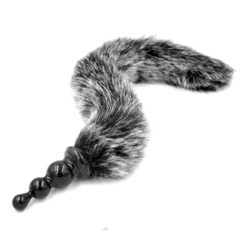 Fox Tail Anal Plug Strap-on Dog Buttplug Coppie Flirtare Giochi per adulti Ano Giocattoli del sesso per uomini Donne Puntelli Cosplay Prodotti erotici