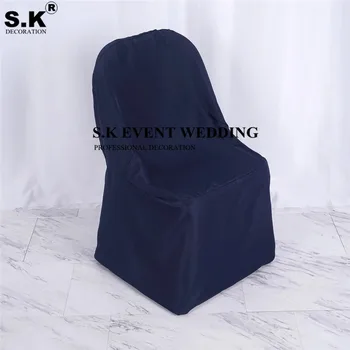 

5 Colors Polyester Folding Chair Cover For Event Wedding Banquet Decoration