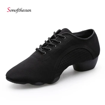 

Unisex Dance Shoes Fabric Mesh Breathable Jazz Ballet Latin Dance Shoes Ladies Fitness Trainers Men Women Dance Sneakers Shoes