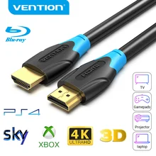 Vention Cable HDMI 2,0 4K HDR chapado en oro macho a macho HDMI 2,0 V 1080P 3D para proyector PS3 HD LCD Apple TV ordenador Cable HDMI
