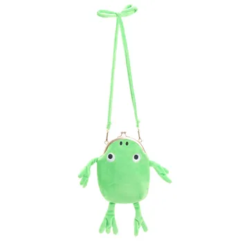 

2019 Cute Frog Animals Women Bag Canvas Small Buckle Clutch Girl Toy Messenger Crossbody Shoulder Bags Female Purse Handbags
