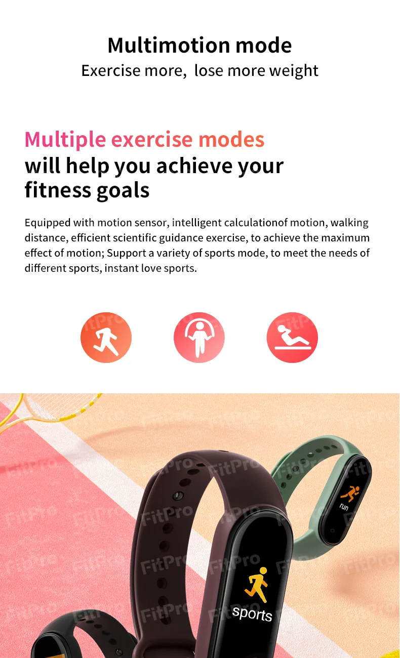 10Pcs M6 Smart Band Men Sport Watch Health Heart Rate Fitness Tracker Women Wristband Bracelet for ios Xiaomi Android PK Mi Band