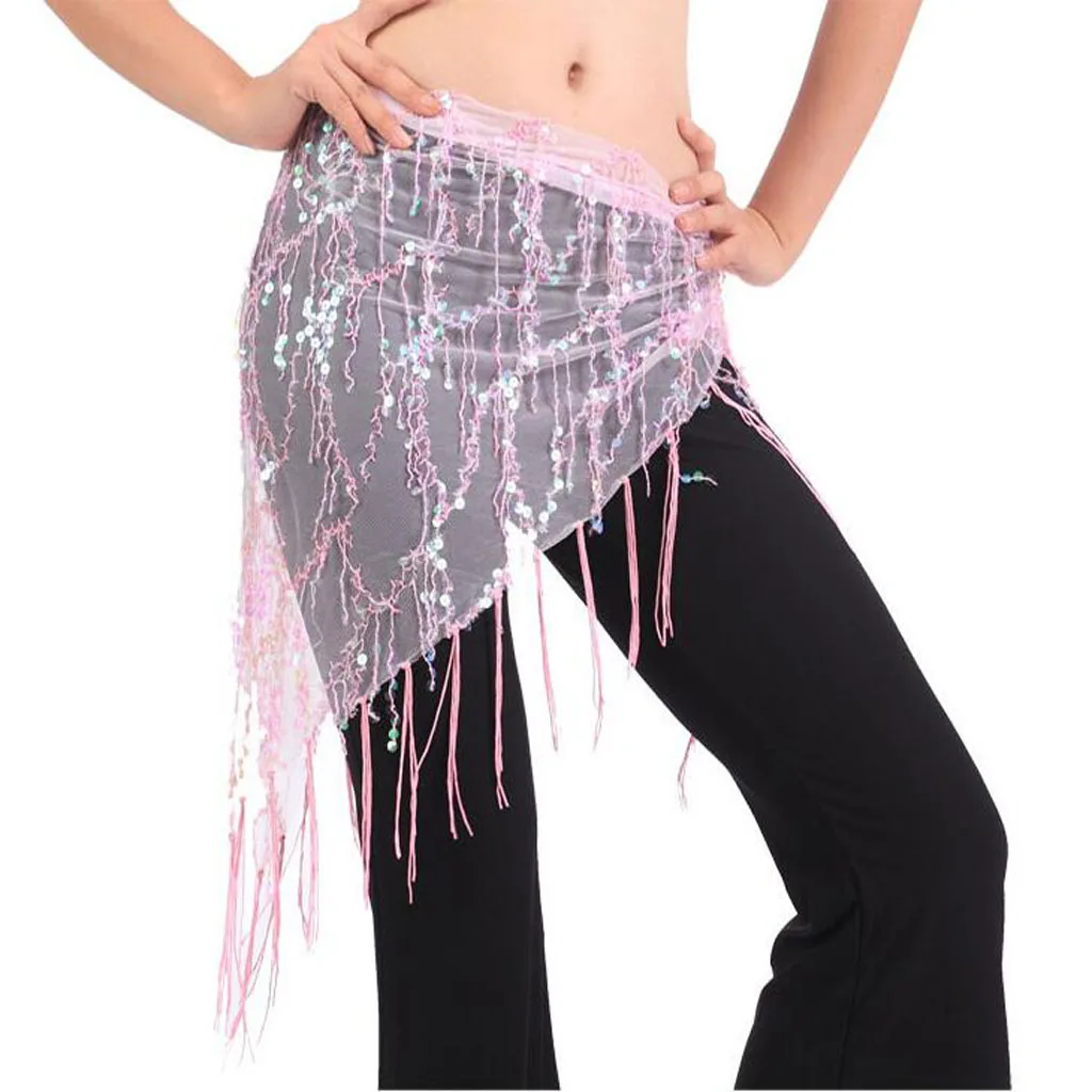 HAND MADE BELLY DANCING COSTUME BELT HIP WRAP SCARF SKIRT WITH TASSLES DANCEWEAR