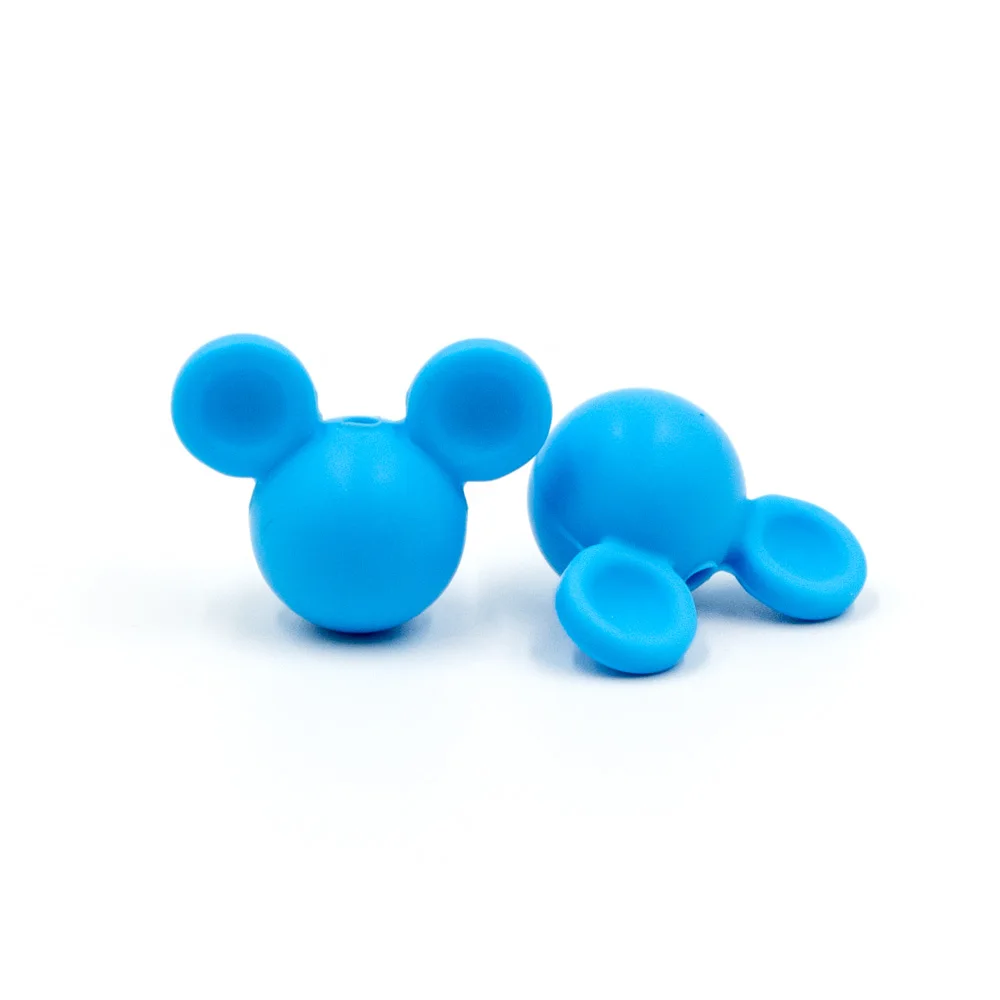10Pcs Skyblue 2 шт./5 шт./10 шт. силиконовые бусины «божья коровка» BPA Бесплатно Детские Прорезыватели для зубов детские соски-пустышки для мыши для детей DIY ожерелье для изготовления бусин - Color: 10Pcs Skyblue