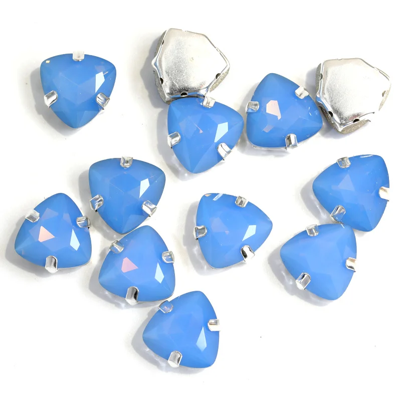  20pcs 12mm Mix Color Sew on with Claw Rhinestone Sewing Colorful Glass Stone on Clothes Dress Decor - 32953521835