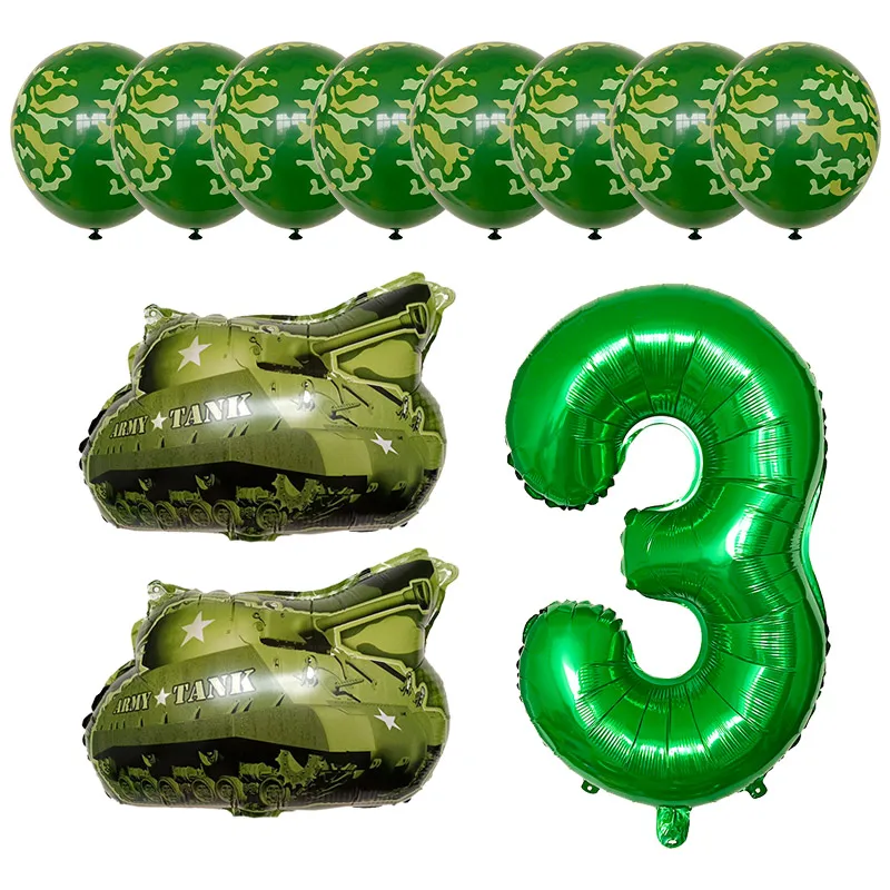 13 шт./лот, набор воздушных шаров с мультяшным автомобилем, воздушный шар из фольги для машины скорой помощи, камуфляжный автомобиль, подарок для мальчика, украшение на день рождения, детский воздушный шар