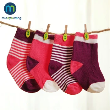 

4 pair High Quality Safety Cartoon Comfort Cotton Cute Newborn Socks Kids Boy New Born Lovely Girl Socks Baby Miaoyoutong