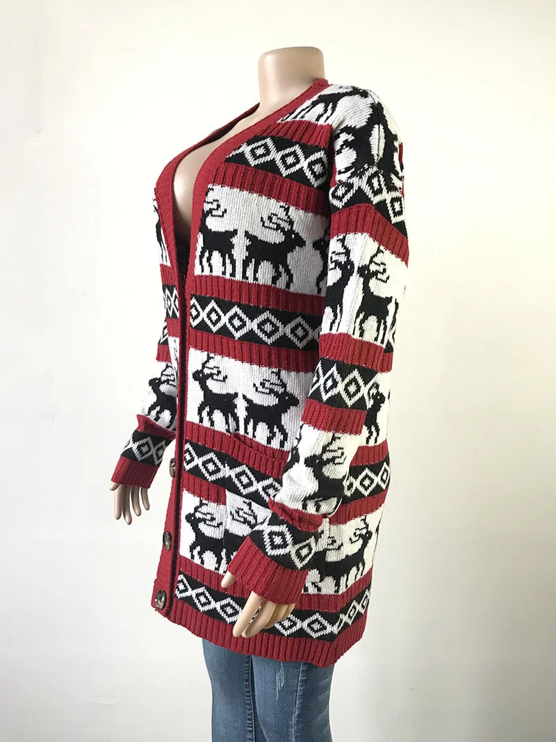 ZADORIN зимний женский кардиган Invierno вязаный свитер v-образный вырез некрасивый Рождественский свитер Harajuku фестиваль дамы уличная