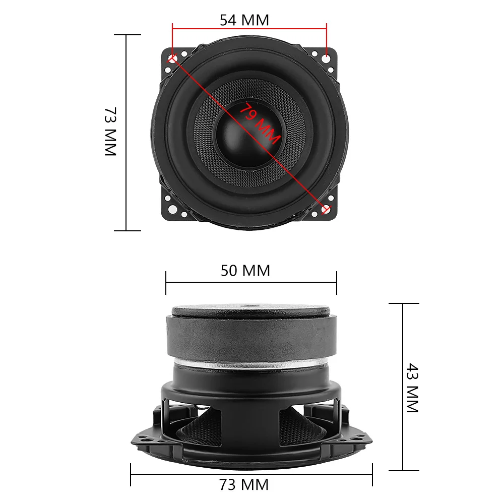 AIYIMA 2Pcs 3 Inch Audio Portable Mini Full Range Speakers Driver 8 Ohm 15W DIY Music Stereo Bluetooth Speaker Home Theater