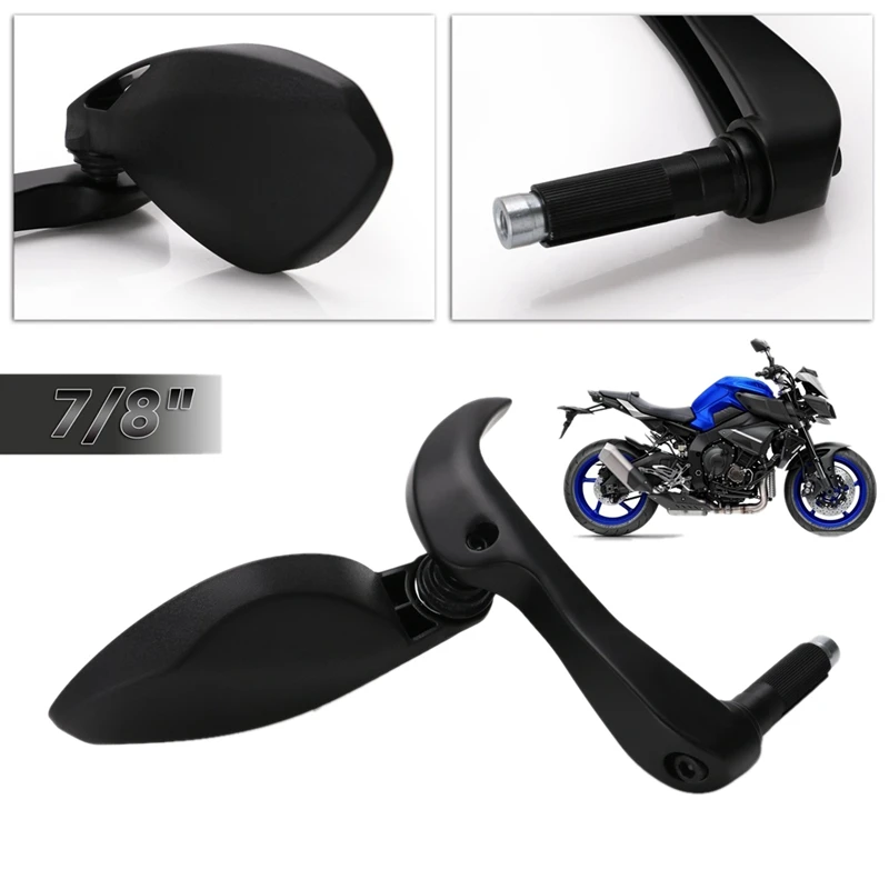 7/8 inch 22mm Universal Motorcycle CNC Aluminum Handle Bar End Rear View Side Mirrors for Yamaha Kawasaki Honda Street Bike Acce