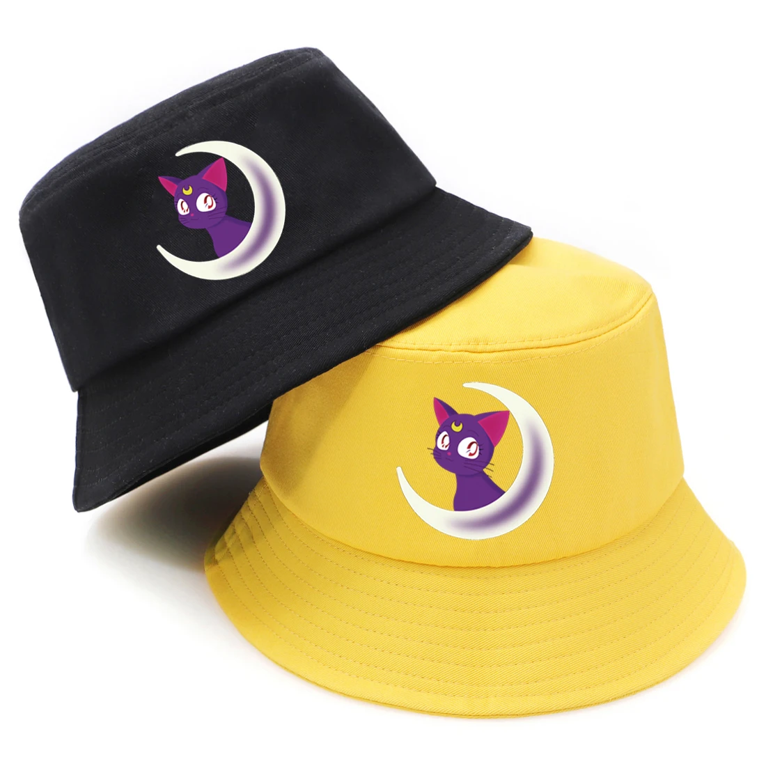 

Sailor Moon Fisherman Casual Summer Bucket Hat Mens/Woman Cotton Polyester Fishing Hat Fashion Sunscreen Gorras Mujer Retro Hats