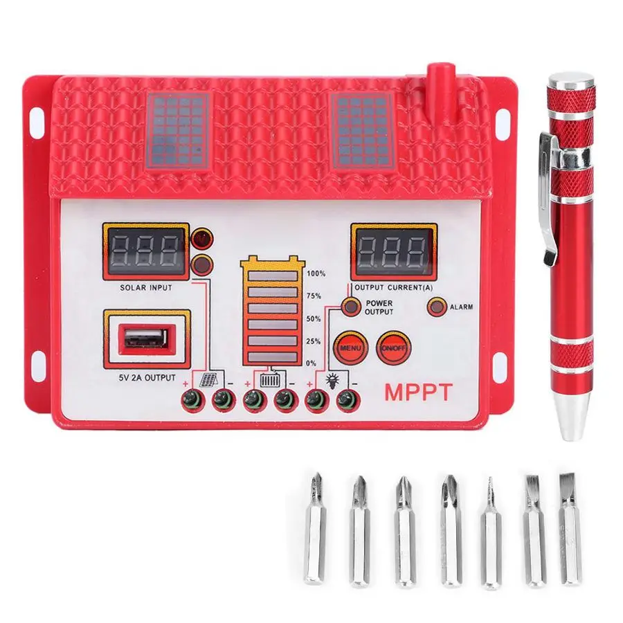 12V/24V 30A/60A MPPT регулятором солнечного заряда Панель регулятор с светодиодный