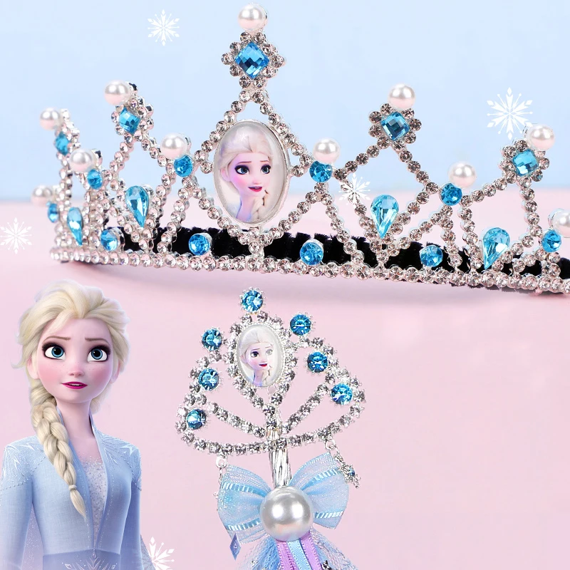 desagüe conferencia muerte Disney Frozen 2-Diadema de princesa Elsa para niña, diadema de corona,  varita mágica, accesorios para el cabello para niña, regalo de cumpleaños _  - AliExpress Mobile