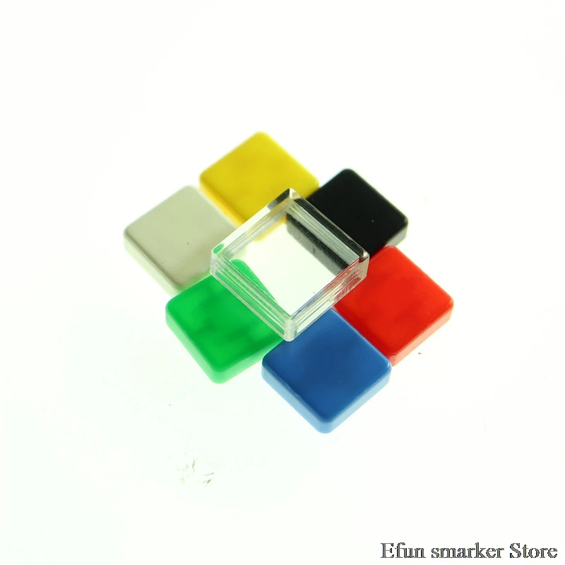 A14 square button cap 12*12*7.3 head special red yellow blue green white transparent | Обустройство дома